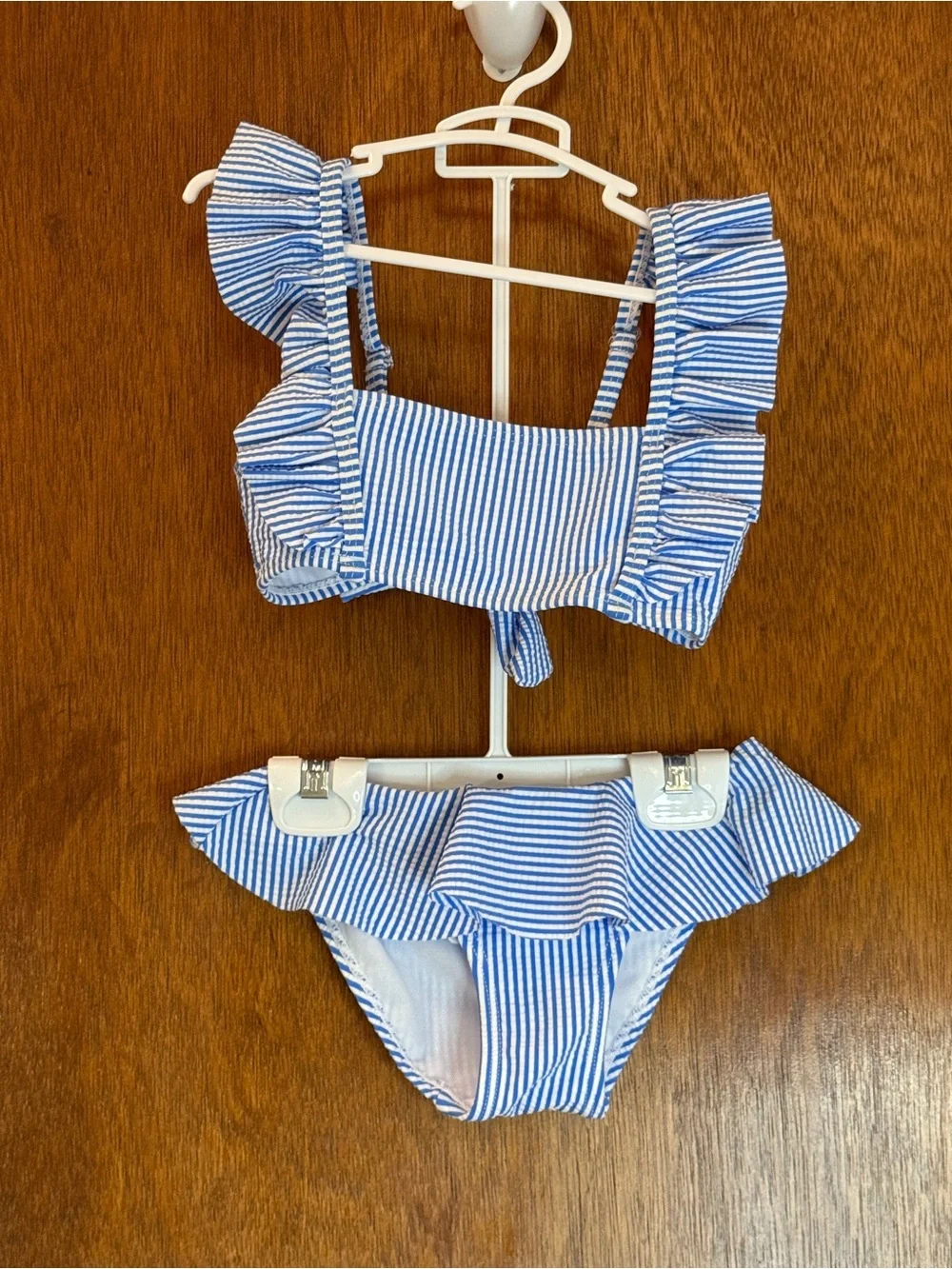 NWT Snapper Rock Parisian Summer Frilled Bikini girls size 1-2T